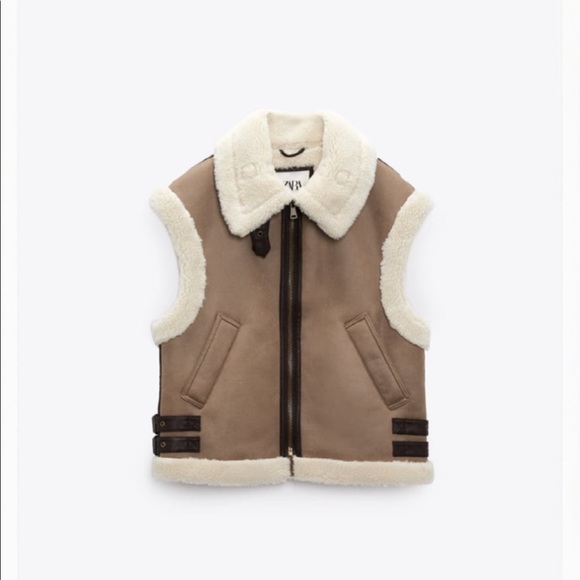 NWT Zara faux suede buckle vest. - Picture 2 of 9